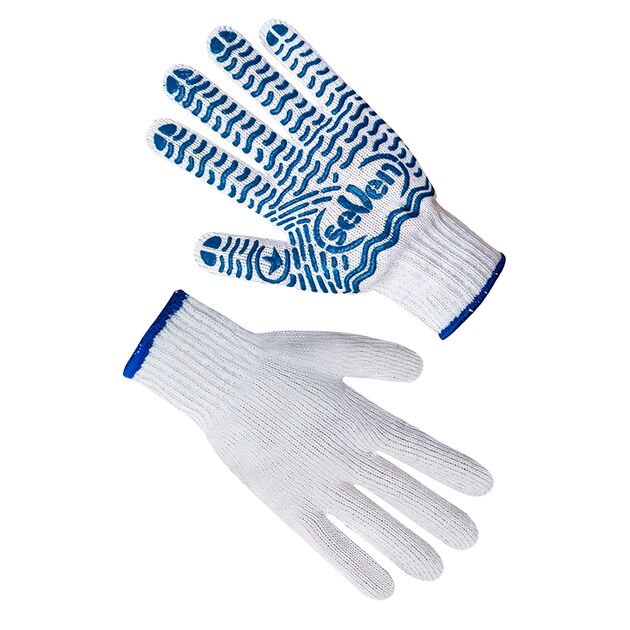 Рукавички білі трикотажні з Белый крапкою "Хвиля"  Білий (69420), фото  | SNABZHENIE.com.ua