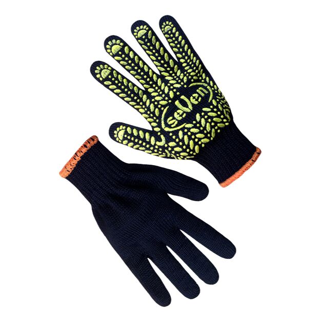 Рукавички Seven трикотажні чорні з ПВХ крапкою  10 (69606), фото  | SNABZHENIE.com.ua