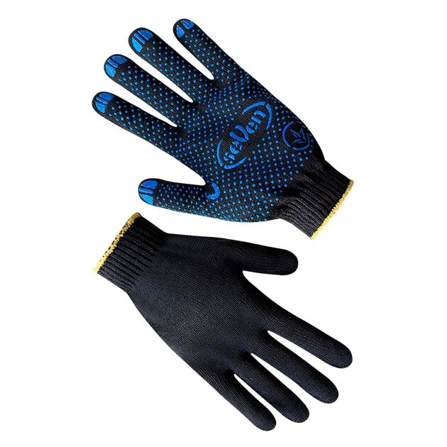 Рукавички трикотажні чорні з ПВХ крапкою  10 (69502), фото  | SNABZHENIE.com.ua