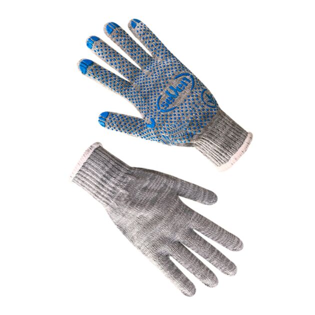 Рукавички трикотажні сірі з ПВХ крапкою 78313 "б", р.9  ПВХ (69813), фото  | SNABZHENIE.com.ua