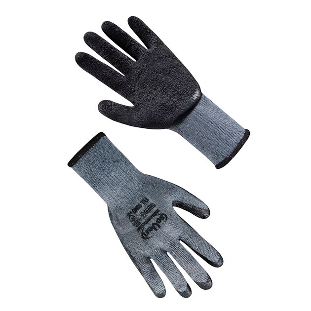 Рукавички бавовняні сірі з чорним неповним латексним покриттям "б" р.10  Латекс (69249), фото  | SNABZHENIE.com.ua