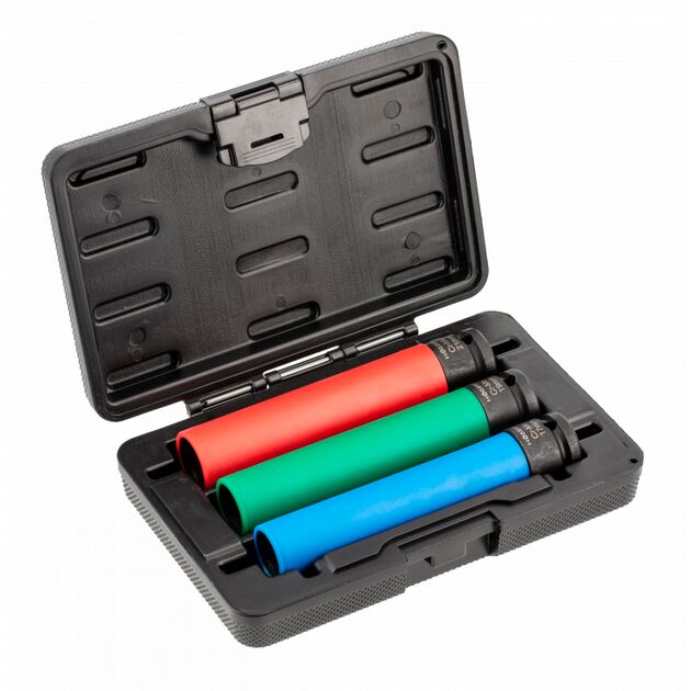 Набір довгих голівок ударних для легкосплавних дисків, 3 шт.  17 - 21 (HT4R106), фото  | SNABZHENIE.com.ua