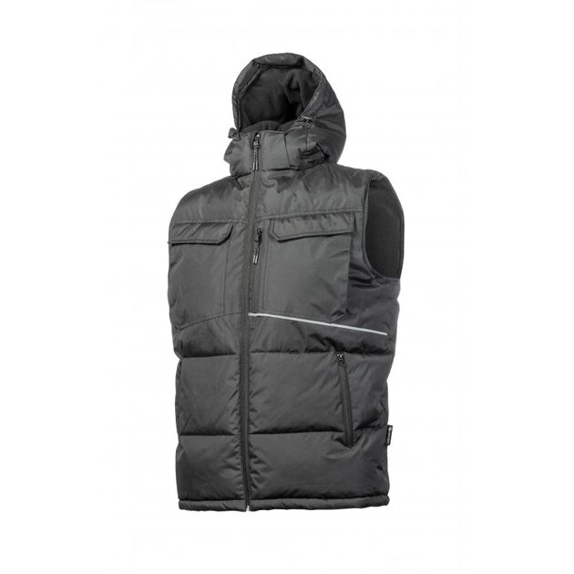Жилет утеплений BORGER з капюшоном, чорний  3XL (HT5K920-3XL), фото  | SNABZHENIE.com.ua