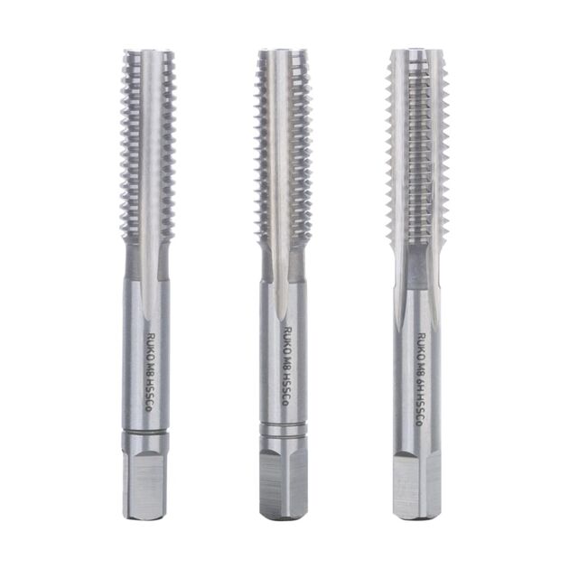 Комплект ручних мітчиків M DIN 352 HSSCo 5  M8 (230080E), фото  | SNABZHENIE.com.ua