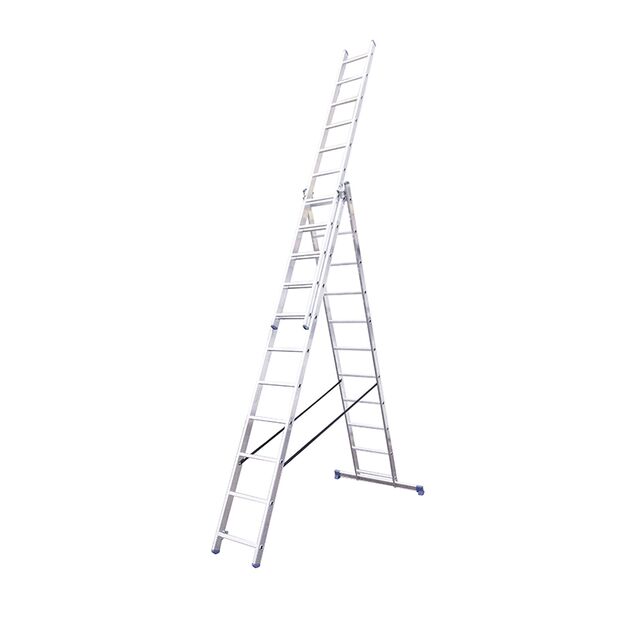 Алюмінієва трисекційна драбина  6.45 (VIRASTAR), фото  | SNABZHENIE.com.ua