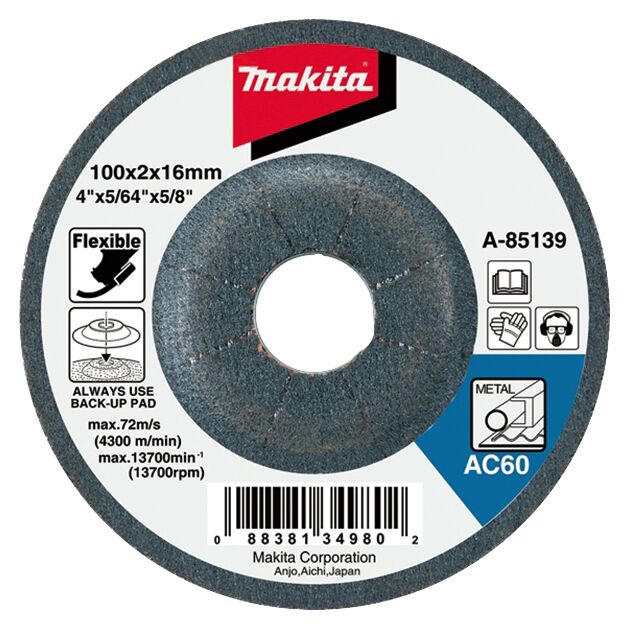 Гнучкий шліфувальний диск 100х2  120Т по металу  100 (Makita), фото  | SNABZHENIE.com.ua