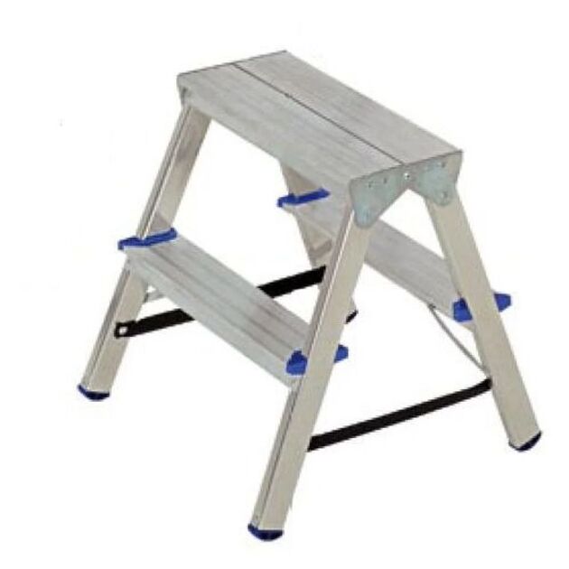 Стрем'янка двостороння алюмінієва, 2x2 сходинок  0.49 (DHR402), фото  | SNABZHENIE.com.ua