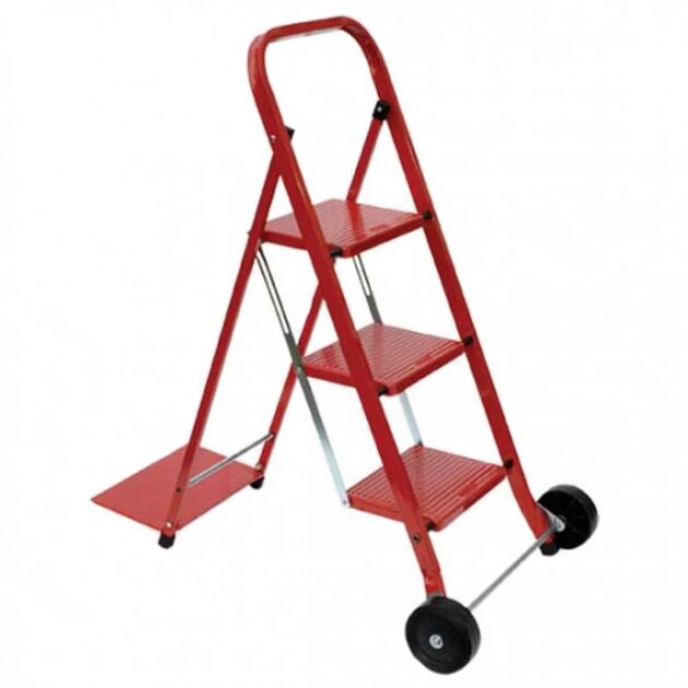 Стрем'янка металева на колесах, 3 сходинки  1.15 (ORW 3D), фото  | SNABZHENIE.com.ua