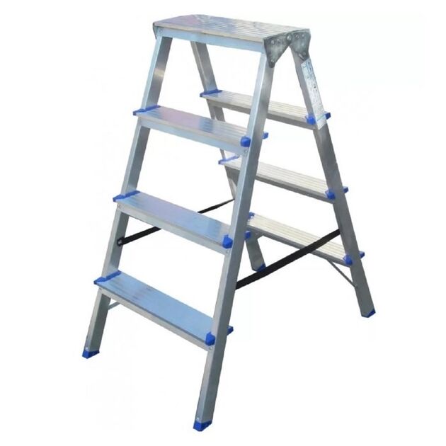 Стрем'янка двостороння алюмінієва, 2x4 сходинок  0.95 (DHR404), фото  | SNABZHENIE.com.ua