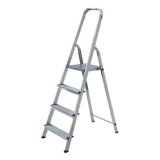 Стрем'янка алюмінієва, 4 сходинки  1.48 (ALW 404), фото  | SNABZHENIE.com.ua