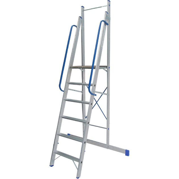 Стрем'янка-помост алюмінієва 6 сходинок  2.19 (TOR 706), фото  | SNABZHENIE.com.ua