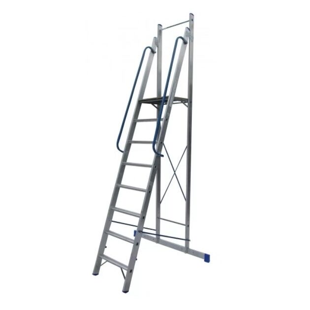 Стрем'янка-помост алюмінієва 8 сходинок  2.92 (TOR 708), фото  | SNABZHENIE.com.ua