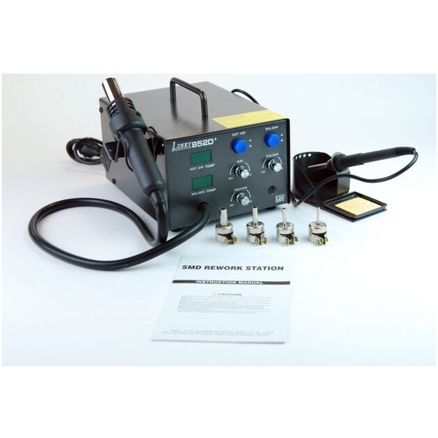 Термоповітряна паяльна станція з паяльником  350 Вт (852D+), фото  | SNABZHENIE.com.ua