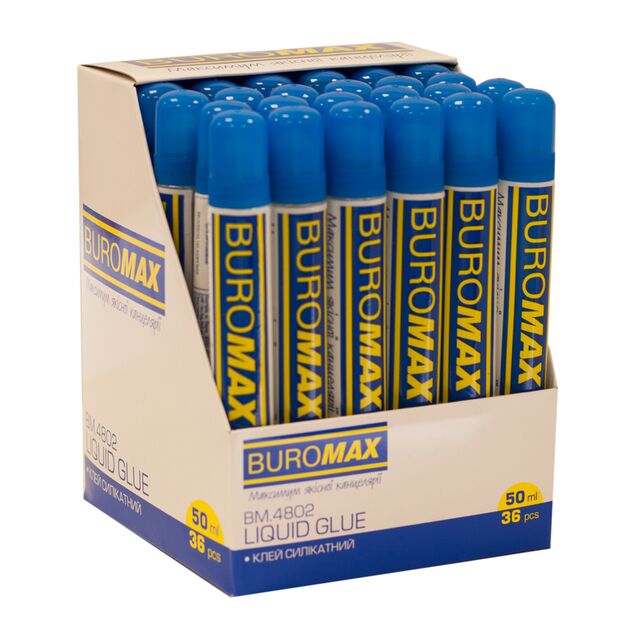 Клей канцелярський, 50 мл, JOBMAX, з аплікатором  з аплікатором (Im-off), фото  | SNABZHENIE.com.ua