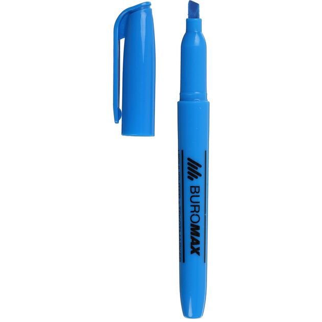 Текст-маркер, JOBMAX., круглий, синій  Текстовиділювач (Im-off), фото  | SNABZHENIE.com.ua