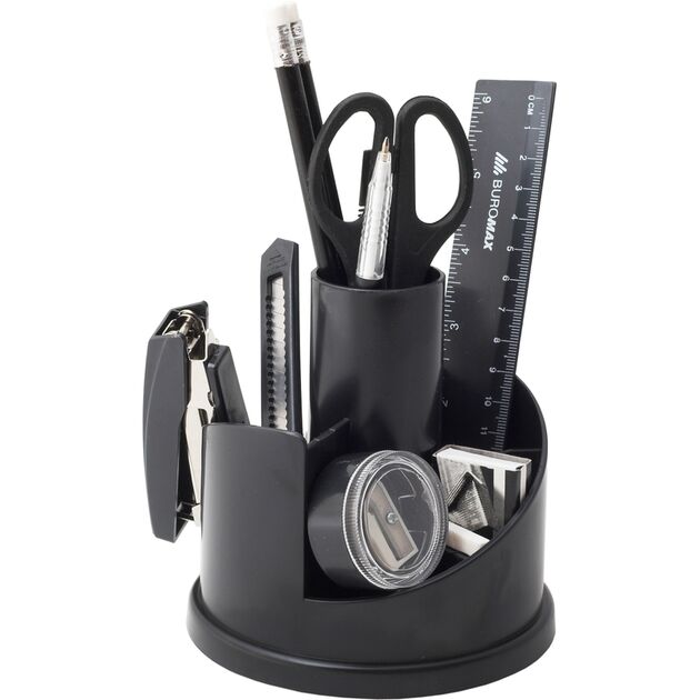 Набір настільний, з наповненням (13 предметів), пластиковий, чорний  13 (Im-off), фото  | SNABZHENIE.com.ua