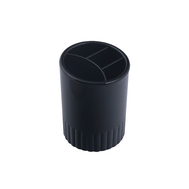 Стакан-підставка пластиковий, 4 відділення, чорний  Пластик (Im-off), фото  | SNABZHENIE.com.ua
