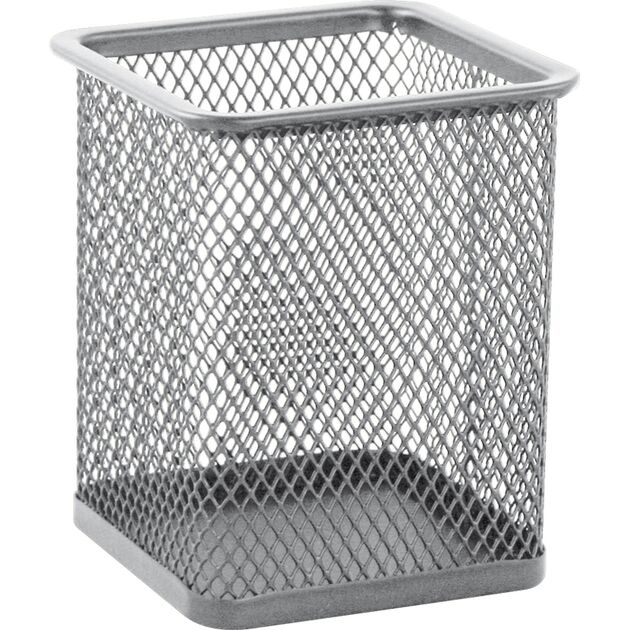 Підставка для ручок квадратна, металева,  срібляста  Метал (Im-off), фото  | SNABZHENIE.com.ua