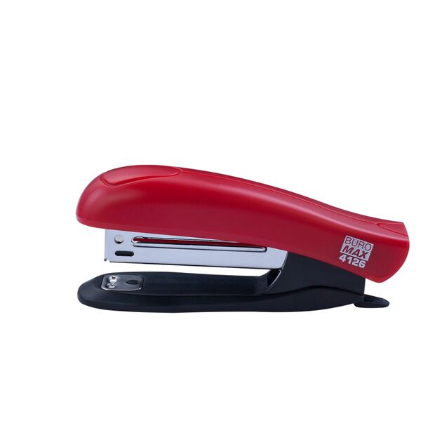Степлер пластиковий, 12 аркушів, (скоби №10), 88х44х22мм, червоний  Пластик (Im-off), фото  | SNABZHENIE.com.ua