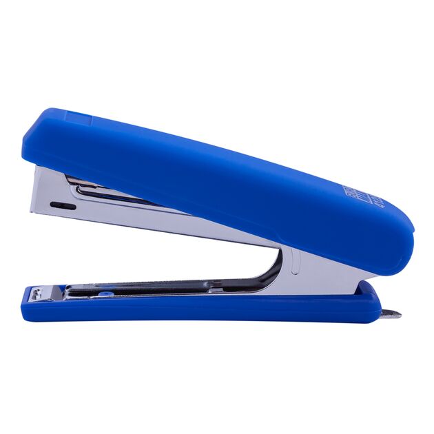Степлер пластиковий, RUBBER TOUCH, 12 арк., (скоби №10), 107х25х54 мм, синій  Пластик (Im-off), фото  | SNABZHENIE.com.ua