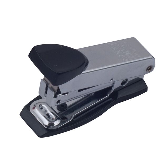 Степлер металевий МІНІ, 12 аркушів, (скоби №10), 61x34x25мм, чорний  Метал (Im-off), фото  | SNABZHENIE.com.ua