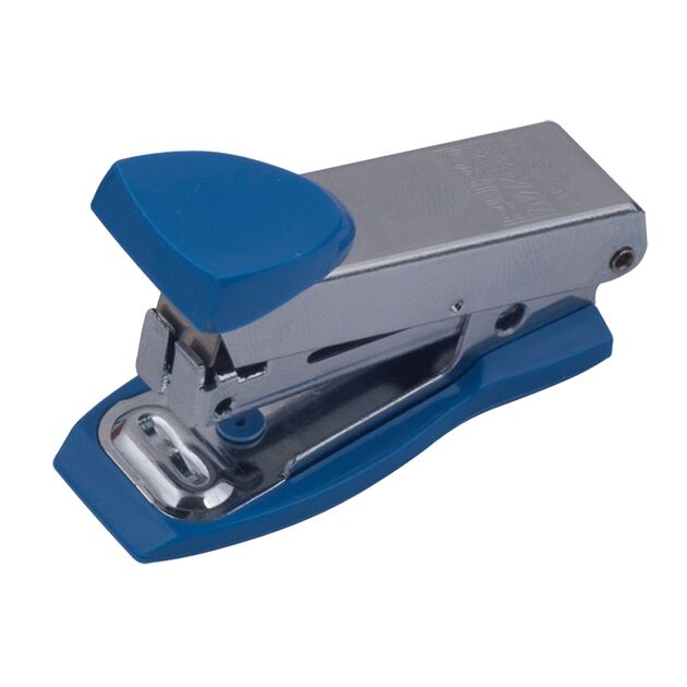 Степлер металевий МІНІ, 12 аркушів, (скоби №10), 61x34x25мм, синій  Метал (Im-off), фото  | SNABZHENIE.com.ua