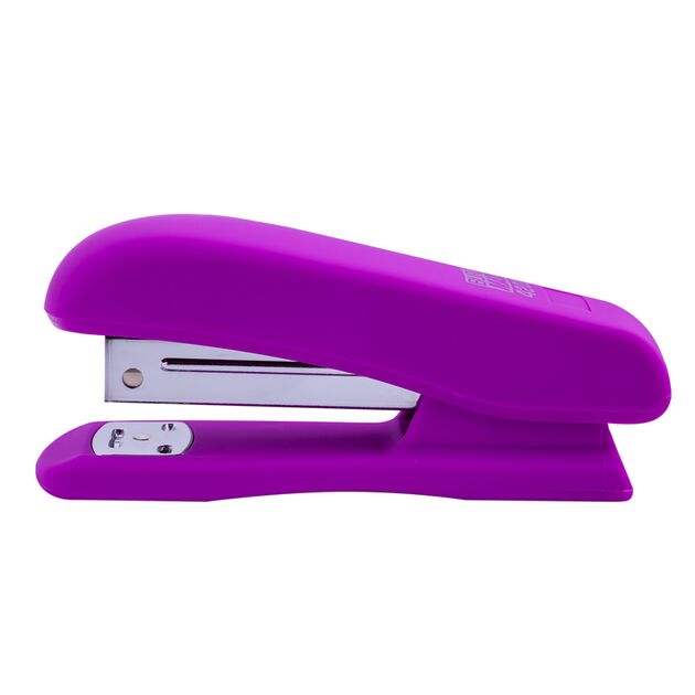 Степлер пластиковий, RUBBER TOUCH, 20 арк., (скоби №24; 26), 127х54х33 мм, фіолетовий  Пластик (Im-off), фото  | SNABZHENIE.com.ua