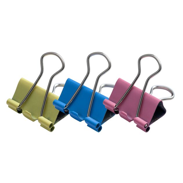 Біндер-затискач, 25 мм, асорті, по 12 шт. в тубі  25 мм (Im-off), фото  | SNABZHENIE.com.ua