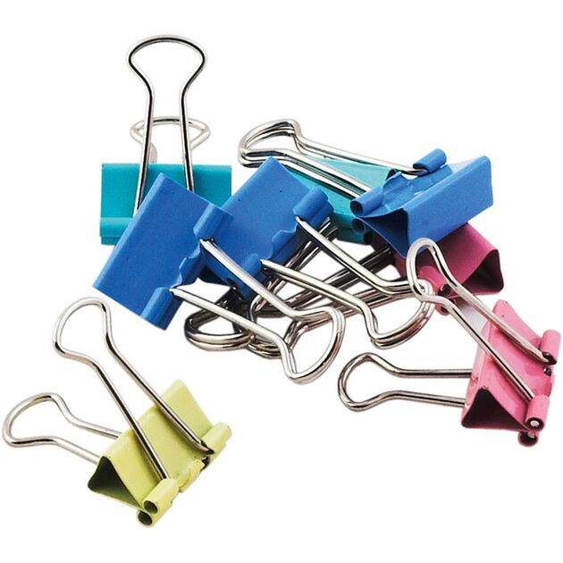 Біндер-затискач, 19 мм, асорті, по 12 шт. в тубі  19 мм (Im-off), фото  | SNABZHENIE.com.ua