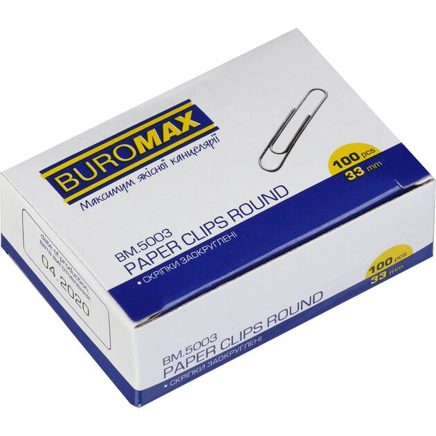 Скріпки нікельовані, 33 мм, круглі, 100 шт. в карт.упаковці  33 мм (Im-off), фото  | SNABZHENIE.com.ua