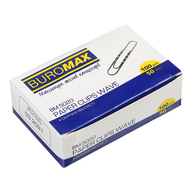 Скріпки нікельовані, 50мм, рельєфні, 100шт. в картон.упаковці  50 мм (Im-off), фото  | SNABZHENIE.com.ua
