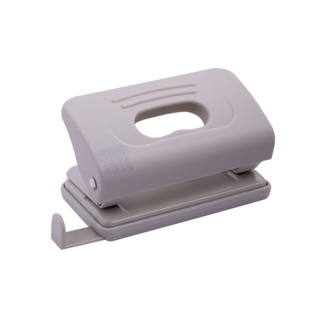 Діркопробивач пластиковий, RUBBER TOUCH, до 10 арк., 120х58х59 мм, сірий  Пластик. метал (Im-off), фото  | SNABZHENIE.com.ua