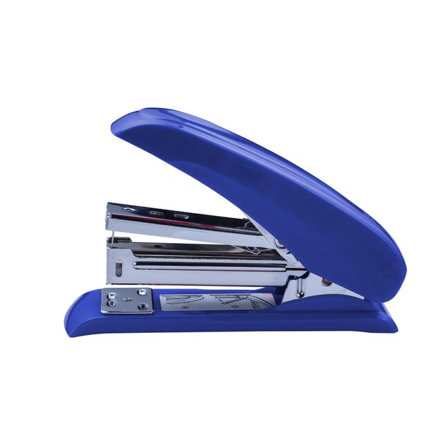 Степлер пластиковий POWER SAVING, 20 арк., (скоби №24; 26), 124х66х34 мм, синій  Пластик (Im-off), фото  | SNABZHENIE.com.ua