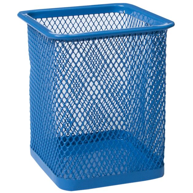 Підставка для ручок квадратна, металева, синя  Метал (Im-off), фото  | SNABZHENIE.com.ua