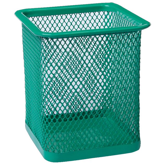 Підставка для ручок квадратна, металева, зелена  Метал (Im-off), фото  | SNABZHENIE.com.ua