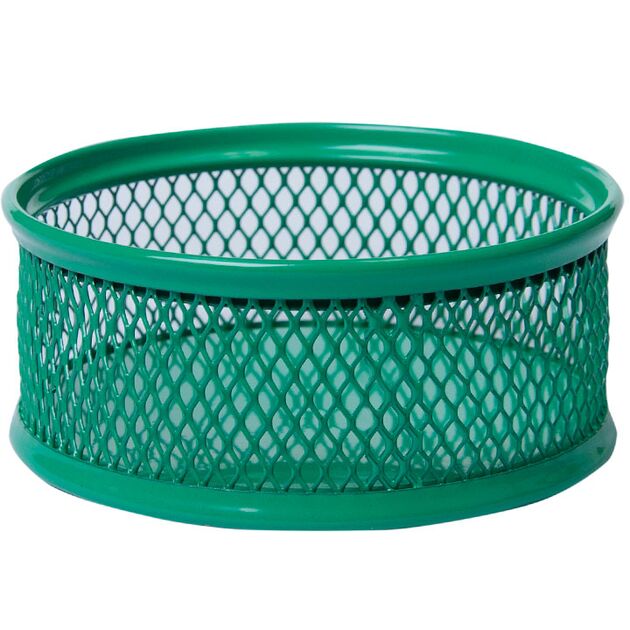 Підставка для скріпок, металева, зелена  d80x38мм (Im-off), фото  | SNABZHENIE.com.ua