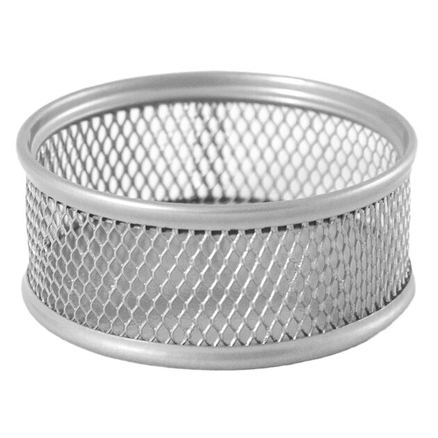 Підставка для скріпок, металева, срібляста  d80x38мм (Im-off), фото  | SNABZHENIE.com.ua