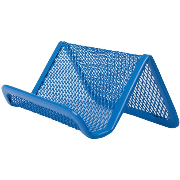 Підставка для візиток, металева, синя  Метал (Im-off), фото  | SNABZHENIE.com.ua