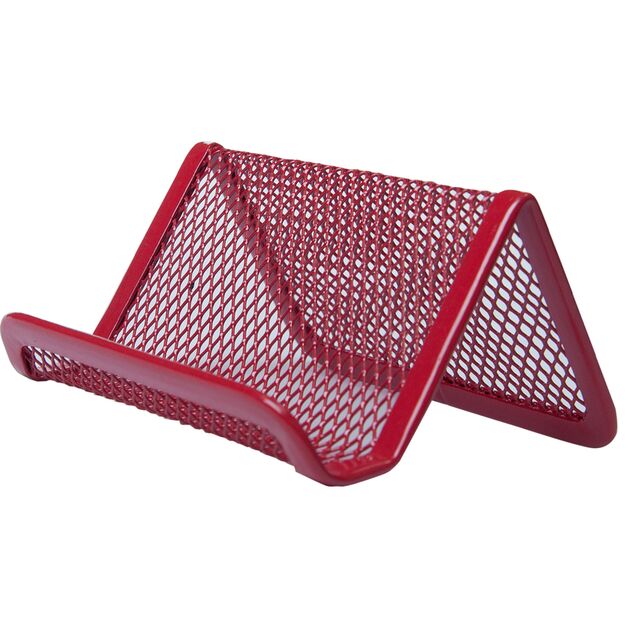 Підставка для візиток, металева, червона  Метал (Im-off), фото  | SNABZHENIE.com.ua