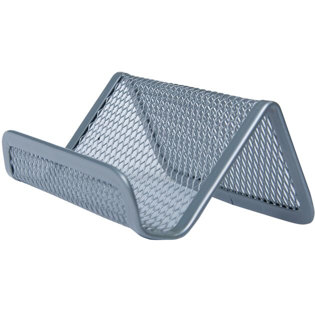 Підставка для візиток, металева, срібляста  Метал (Im-off), фото  | SNABZHENIE.com.ua