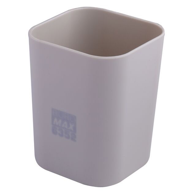 Стакан пластиковий для канц. приладдя, RUBBER TOUCH, сірий  Пластик (Im-off), фото  | SNABZHENIE.com.ua