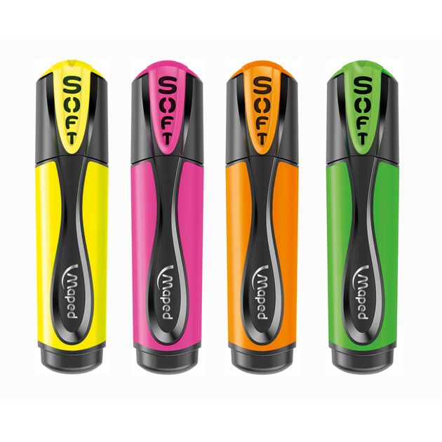 Текст-маркер FLUO PEPS Ultra Soft, набір із 4 шт., блістер, асорті  Набір (Im-off), фото  | SNABZHENIE.com.ua