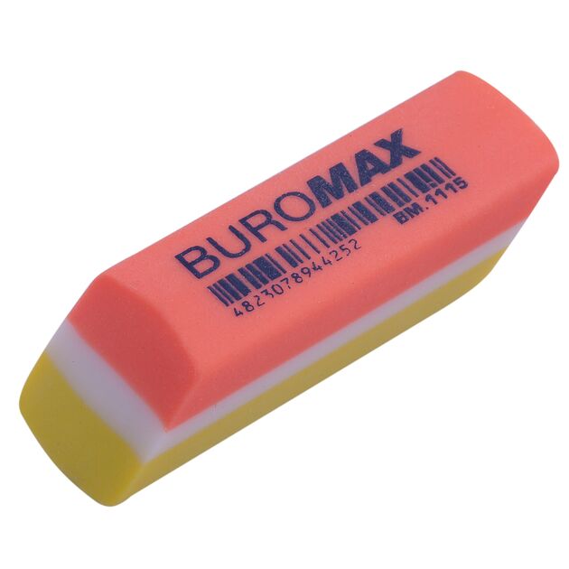 Гумка прямокутна, 53x16x12 мм, м'який пластик, асорти квітів.  Олівець (Im-off), фото  | SNABZHENIE.com.ua