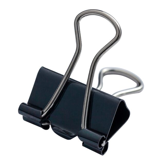 Біндер-затискач, 19 мм, чорний, по 12 шт. в карт.коробці  19 мм (Im-off), фото  | SNABZHENIE.com.ua