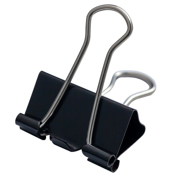 Біндер-затискач, 25 мм, чорний, по 12 шт. в карт.коробці  25 мм (Im-off), фото  | SNABZHENIE.com.ua