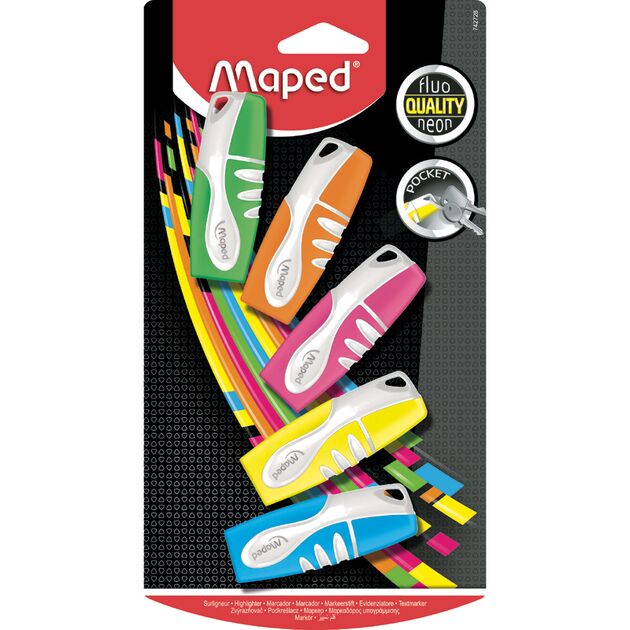 Текст-маркер FLUO PEPS SOFT POCKET, ассорти  Водна (Im-off), фото  | SNABZHENIE.com.ua