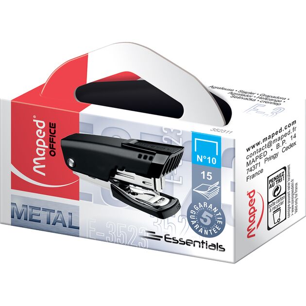 Степлер MINI ESSENTIALS METAL, метал., 15л., (скоби №10), чорний  №10 (Im-off), фото  | SNABZHENIE.com.ua