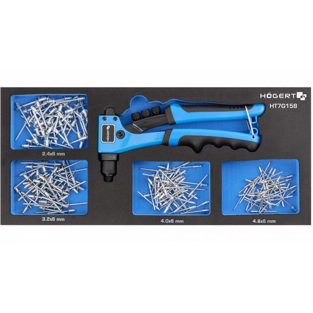 Заклепочник з заклепками у ложементі EVA 201 шт.  201 (HT7G158), фото  | SNABZHENIE.com.ua