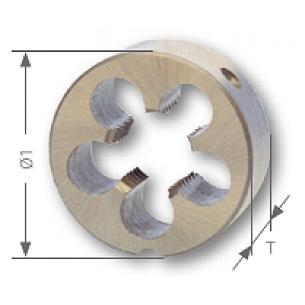 Плашка M DIN EN 22568 HSSE-Co 5, праве різблення  M14 x 2 (Ruko), фото  | SNABZHENIE.com.ua