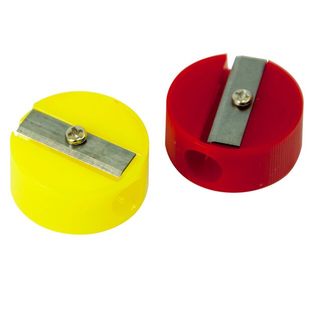 Чинка кругла DISC, 1 отв., пластик. корпус, асорті  кругла (Im-off), фото  | SNABZHENIE.com.ua